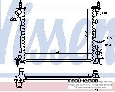 РАДИАТОР ОХЛАЖДЕНИЯ (NISSENS) (AVA) (см.каталог) для Ford FOCUS (11.1998 - 10.2001) (11.2001-)