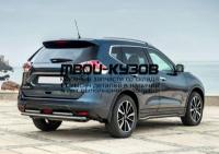 R.4122.007 - ЗАЩИТА ЗАДНЕГО БАМПЕРА d57+d42 (RIVAL) Nissan X-Trail T32 (2015-2018)