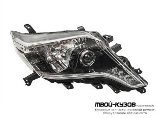 ФАРА ПРАВАЯ СТОРОНА ЛИНЗОВАННАЯ , ПОД КОРРЕКТОР , ДИОД (КИТАЙ) для Toyota LANDCRUISER PRADO 150 (2009-2017)