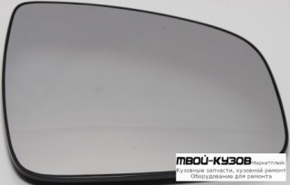 СТЕКЛО ЗЕРКАЛА ПРАВАЯ СТОРОНА (CONVEX) БОЛЬШ (ТАЙВАНЬ) для Renault LOGAN (2005-2014)