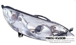 ФАРА ПРАВАЯ СТОРОНА С КОРРЕКТОР (DEPO) для Peugeot 407 (2004-)