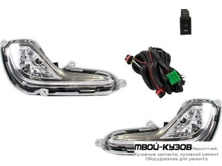 ФАРА ПРОТИВОТУМАННАЯ ЛЕВАЯ + ПРАВАЯ (КОМПЛЕКТ) С ПРОВОДК , КНОПКОЙ для Hyundai SOLARIS (2011-)