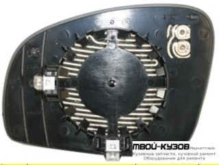 СТЕКЛО ЗЕРКАЛА ПРАВАЯ СТОРОНА С ПОДОГРЕВОМ (CONVEX) (ТАЙВАНЬ) для Skoda FABIA / ROOMSTER (2007-2009)