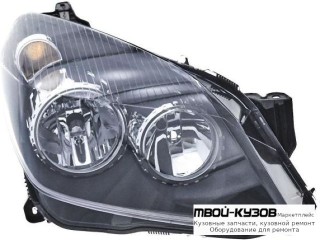 ФАРА ПРАВАЯ СТОРОНА С КОРРЕКТОР ВНУТРИ (DEPO) ЧЁРНЫЙ для Opel ASTRA H (06.2004-)