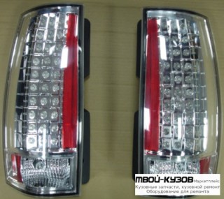 ФОНАРЬ ЗАДНИЙ ВНЕШНИЙ ЛЕВАЯ + ПРАВАЯ (КОМПЛЕКТ) ТЮНИНГ С ДИОД ПРОЗРАЧНЫЙ (EAGLE EYES) ВНУТРИ ХРОМ для Chevrolet YUKON / SUBURBAN / TAHOE / AVALANCHE (2007-2011)
