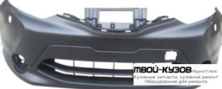 БАМПЕР ПЕРЕДНИЙ С ОТВЕРСТИЯМИ ПОД ОМЫВАТЕЛЬ ФАР (КИТАЙ) для Nissan QASHQAI (2014-)