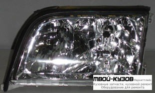 ФАРА ЛЕВАЯ СТОРОНА ТЮНИНГ ПРОЗРАЧНЫЙ ХРУСТАЛ ВНУТРИ ХРОМ для Mercedes W140 SEDAN (05.1993 - 10.1998)