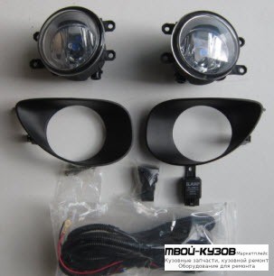 ФАРА ПРОТИВОТУМАННАЯ ЛЕВАЯ + ПРАВАЯ (КОМПЛЕКТ) С ПРОВОДК , КНОПКОЙ , РЕШЕТК БАМПЕРА для Toyota YARIS (08.2005-)