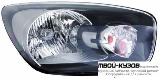 ФАРА ПРАВАЯ СТОРОНА ПОД КОРРЕКТОР ВНУТРИ ЧЁРНЫЙ (DEPO) для KIA PICANTO (2012-)
