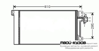 TRANSPORTER КОНДЕНСАТОР КОНДИЦИОНЕРА для Volkswagen TRANSPORTER T5 (2003-2009)