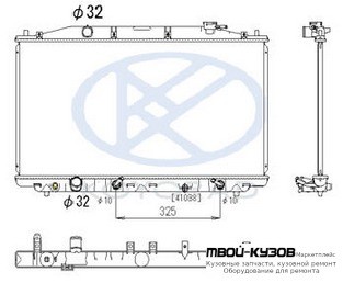 РАДИАТОР ОХЛАЖДЕНИЯ 2.4 AT (KOYO) для Honda ACCORD (2008-2012) ЕВРОПА