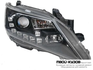 ФАРА ЛЕВАЯ + ПРАВАЯ (КОМПЛЕКТ) ТЮНИНГ ЛИНЗОВАННАЯ С СВЕТЯЩИЙСЯ ОБОДК ВНУТРИ ЧЁРНЫЙ для Toyota CAMRY V50 (2011-)