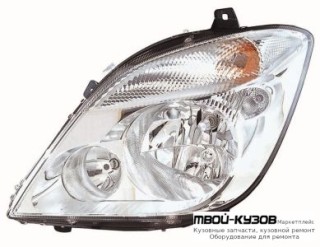 ФАРА ЛЕВАЯ СТОРОНА ПОД КОРРЕКТОР БЕЗ П/ПРОТИВОТУМ (DEPO) для Mercedes SPRINTER (2006-)