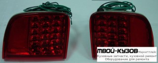 ФОНАРЬ ЗАДНИЙ В БАМПЕР ЛЕВАЯ + ПРАВАЯ (КОМПЛЕКТ) ТЮНИНГ С ДИОД (EAGLE EYES) ВНУТРИ КРАСНЫЙ для Toyota LANDCRUISER 200 (2008-2011)