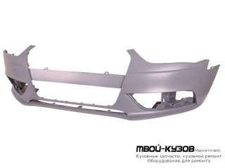 БАМПЕР ПЕРЕДНИЙ БЕЗ ОТВ П/ОМЫВАТЕЛЬ ФАР , ПОД ДАТЧИКИ ГРУНТ (ТАЙВАНЬ) для Audi A4 (2012-2015)