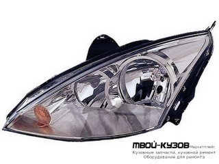 ФАРА ЛЕВАЯ СТОРОНА +/- КОРРЕКТОР ВНУТРИ (DEPO) ЧЁРНЫЙ для Ford FOCUS (11.1998 - 10.2001) (11.2001-)
