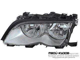 ФАРА ЛЕВАЯ СТОРОНА (СЕДАН) С КОРРЕКТОР ВНУТРИ ВНУТРИ (DEPO) ХРОМ для BMW E46 СЕДАН / УНИВЕРСАЛ (05.1998 - 08.2001) (09.2001 - 2003)
