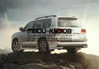R.5719.004 - ЗАЩИТА ЗАДНЕГО БАМПЕРА d76+d42 уголки (RIVAL) Toyota Land Cruiser 200 рестайлинг 2 (2017-)