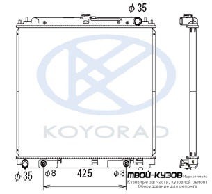 РАДИАТОР ОХЛАЖДЕНИЯ AT 4 (бензин) (KOYO) для Nissan PATFINDER R51 (2005-)