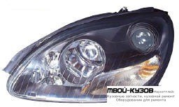 ФАРА ЛЕВАЯ + ПРАВАЯ (КОМПЛЕКТ) С КОРРЕКТОР ТЮНИНГ ЛИНЗОВАННАЯ ВНУТРИ (DEPO) ЧЁРНЫЙ для Mercedes W220 (10.1998-)