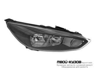 ФАРА ПРАВАЯ СТОРОНА С КОРРЕКТОР ВНУТРИ ЧЁРНЫЙ (DEPO) для Ford FOCUS (2014-)
