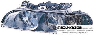 ФАРА ЛЕВАЯ СТОРОНА (DEPO) ЛИНЗОВАННАЯ С КОРРЕКТОР УКАЗАТЕЛЬ ПОВОРОТА БЕЛ для BMW E39 (11.1995 - 2003)