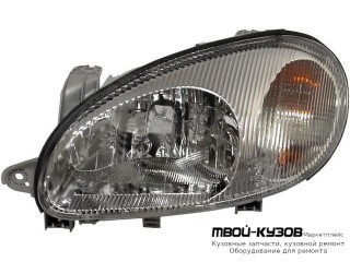 ФАРА ЛЕВАЯ СТОРОНА ПОД КОРРЕКТОР СЕРЫЙ. (КИТАЙ) для Daewoo LANOS (1998-) CHEVROLET LANOS (2002-)