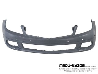 БАМПЕР ПЕРЕДНИЙ С ОТВ ПОД ДАТЧИКИ БЕЗ ОТВ П/ОМЫВАТЕЛЬ (ТАЙВАНЬ) для Mercedes W204 (2007-)