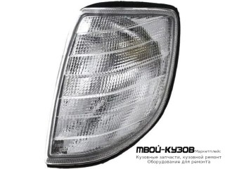 УКАЗ.ПОВОРОТА УГЛОВОЙ ЛЕВАЯ СТОРОНА (DEPO) БЕЛЫЙ для Mercedes W140 SEDAN (05.1993 - 10.1998)