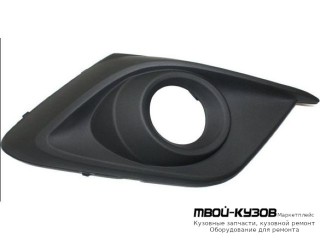 РЕШЕТКА БАМПЕРА ПЕРЕДНИЙ ПРАВАЯ СТОРОНА С ОТВЕРСТИЯМИ ПОД ПРОТИВОТУМАННЫЕ ФАРЫ (ТАЙВАНЬ) для Mazda 3 (2013-)