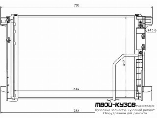 W204 КОНДЕНСАТОР КОНДИЦИОНЕРА (см.каталог) для Mercedes W204 (2007-)