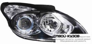 ФАРА ПРАВАЯ СТОРОНА ПОД КОРРЕКТОР (DEPO) ВНУТРИ ЧЁРНЫЙ для Hyundai I30 (2007-2011)