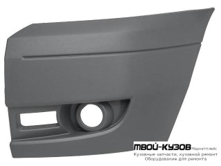 БОКОВИНА БАМПЕРА ПЕРЕДНИЙ ЛЕВАЯ СТОРОНА С ОТВЕРСТИЯМИ ПОД ПРОТИВОТУМАННЫЕ ФАРЫ (ТАЙВАНЬ) для Ford TRANSIT (2006-)