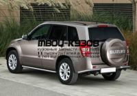 R.5507.009 - ЗАЩИТА ЗАДНЕГО БАМПЕРА d57 уголки (RIVAL) Suzuki Grand Vitara (2012-2016)