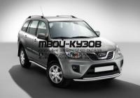 R.0902.001 - ЗАЩИТА ПЕРЕДНЕГО БАМПЕРА d57+d42 (RIVAL) Chery Tiggo (2013-)