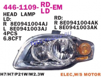 ФАРА правая под корректор не линз (+S4)  - для AUDI A4