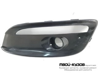 РЕШЕТКА БАМПЕРА ПЕРЕДНИЙ ЛЕВАЯ СТОРОНА С ОТВЕРСТИЯМИ ПОД ПРОТИВОТУМАННЫЕ ФАРЫ , DRL( ХОД. ОГНИ) (КИТАЙ) для KIA CEED (2012-2018)