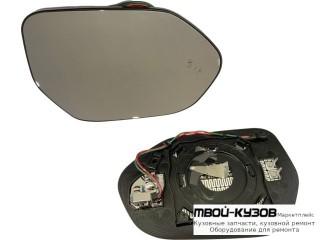 СТЕКЛО ЗЕРКАЛА ЛЕВАЯ СТОРОНА С ПОДОГРЕВОМ , СИГНАЛ СЛЕПЫХ ЗОН (CONVEX) (ТАЙВАНЬ) для Toyota CAMRY V70 (2017-)