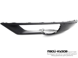 СПОЙЛЕР БАМПЕРА ПЕРЕДНИЙ ЛЕВАЯ СТОРОНА С ОТВ ПОД МОЛДИНГ , П/ПРОТИВОТУМ (ТАЙВАНЬ) для Audi Q7 (2006-)