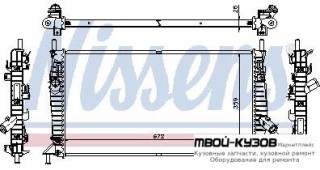 РАДИАТОР ОХЛАЖДЕНИЯ 1.3 1.6 2 (NISSENS) (AVA) (см.каталог) для Ford FOCUS (2005-), Ford FOCUS (2008-2010), Ford FOCUS C-MAX (2003-), Mazda 3 (2004-)