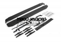 F180ALB.5706.1 - ПОРОГИ-ПОДНОЖКИ (КОМПЛЕКТ) Black (RIVAL) Toyota Highlander (2014-2017)