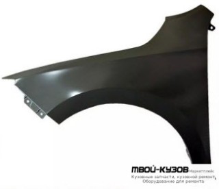 КРЫЛО ПЕРЕДНИЙ ЛЕВАЯ СТОРОНА БЕЗ ОТВ ПОД ПОВТОРИТЕЛЬ (КИТАЙ) для Skoda RAPID (2014-)