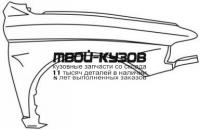 MBPAS97-270-R - КРЫЛО ПЕРЕДНЕЕ ПРАВОЕ (ТАЙВАНЬ) Mitsubishi Pajero Sport (1997-1999)