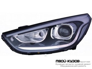 ФАРА ЛЕВАЯ СТОРОНА ЛИНЗОВАННАЯ ПОД КОРРЕКТОР , ДИОД , ВНУТРИ ЧЁРНЫЙ (DEPO) для Hyundai IX35 (2010-)