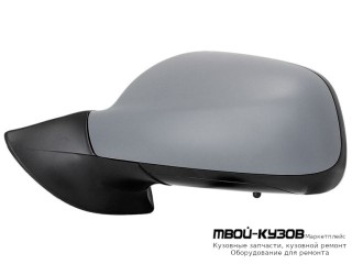 ЗЕРКАЛО ЛЕВАЯ СТОРОНА ЭЛЕКТР С ПОДОГРЕВОМ (CONVEX) ГРУНТ (ТАЙВАНЬ) для Peugeot 407 (2004-)