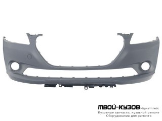 БАМПЕР ПЕРЕДНИЙ С ОТВЕРСТИЯМИ ПОД ПРОТИВОТУМАННЫЕ ФАРЫ (КИТАЙ) для Peugeot 301 (2013-)