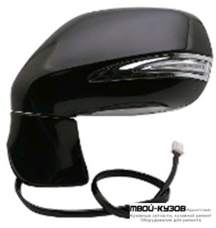 ЗЕРКАЛО ЛЕВАЯ СТОРОНА ЭЛЕКТР С ПОДОГРЕВОМ УКАЗАТЕЛЬ ПОВОРОТА АВТОСКЛАДЫВ ПОДСВЕТ (ТАЙВАНЬ) для Lexus RX 270 / 350/450h (2009-2012)