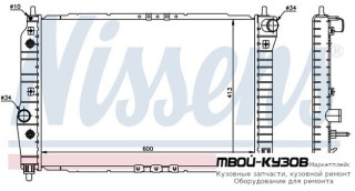 РАДИАТОР ОХЛАЖДЕНИЯ AT 1.4 для Chevrolet AVEO T200 (2004-), Chevrolet AVEO T250 (2006-)