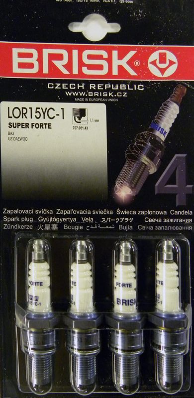 Свечи Brisk LOR15YC-1 (Super Forte) ВАЗ инжектор 8 клап.