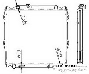 РАДИАТОР ОХЛАЖДЕНИЯ AT 3 (дизель) для Toyota LANDCRUISER PRADO 90 (04.1996 - 09.2002)